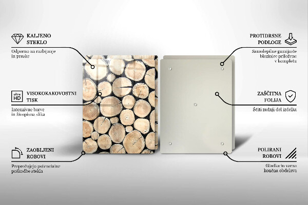 Copertura piano cottura Tronchi d'albero in legno