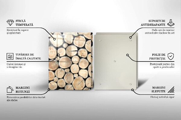 Copertura piano cottura Tronchi d'albero in legno
