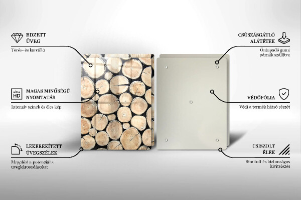 Copertura piano cottura Tronchi d'albero in legno