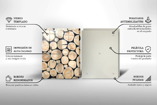 Copertura piano cottura Tronchi d'albero in legno