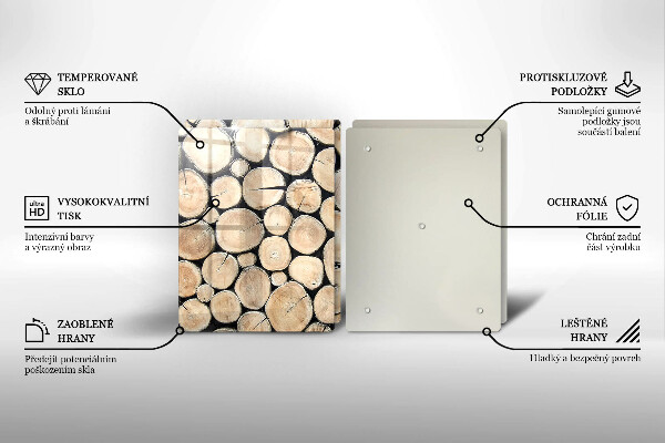 Copertura piano cottura Tronchi d'albero in legno