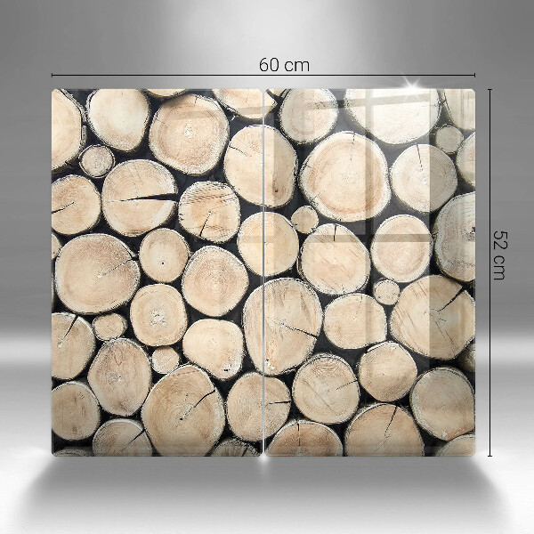 Copertura piano cottura Tronchi d'albero in legno