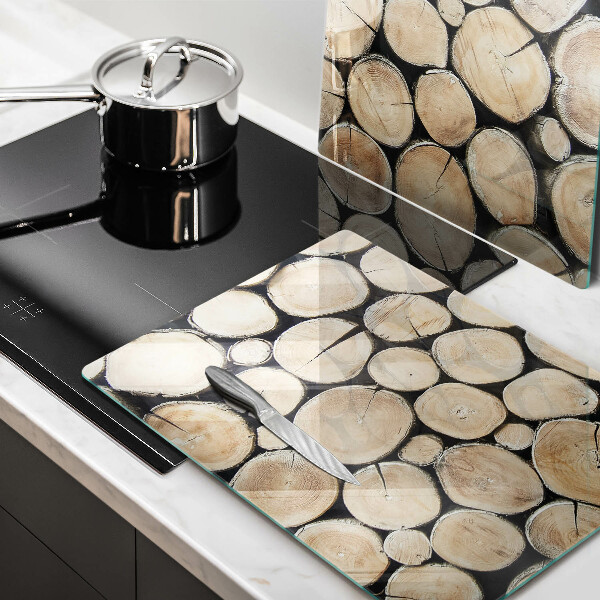 Copertura piano cottura Tronchi d'albero in legno
