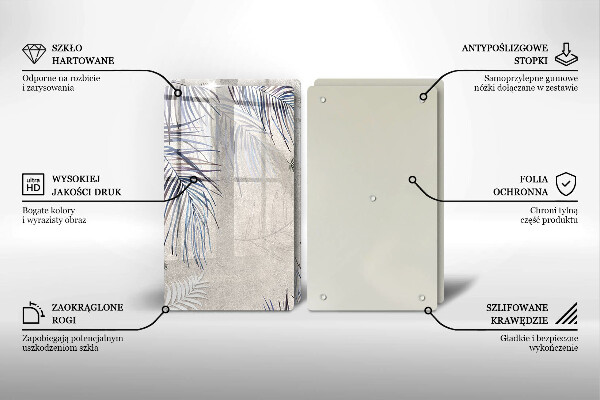 Copri piano cottura in vetro Foglie sottili