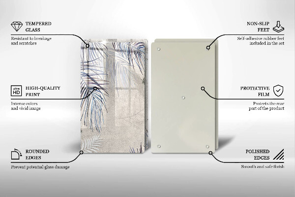 Copri piano cottura in vetro Foglie sottili