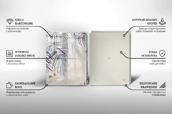 Copri piano cottura in vetro Foglie sottili
