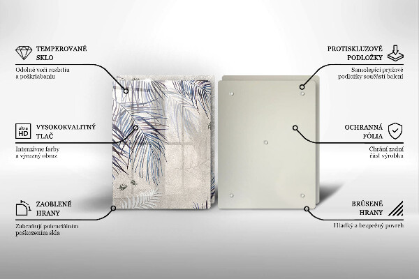 Copri piano cottura in vetro Foglie sottili