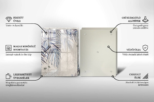 Copri piano cottura in vetro Foglie sottili