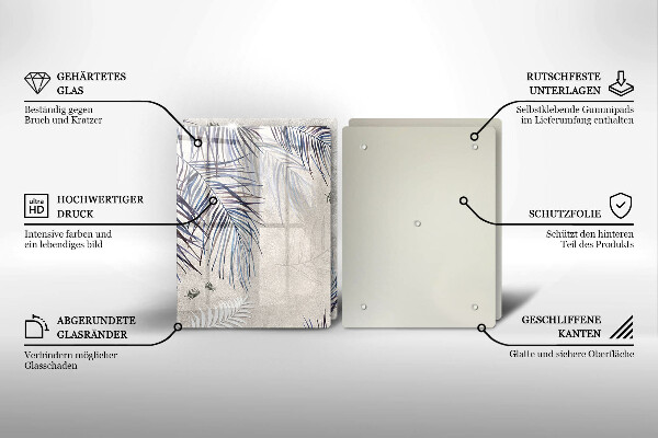Copri piano cottura in vetro Foglie sottili