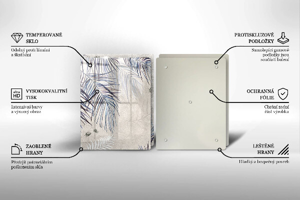 Copri piano cottura in vetro Foglie sottili