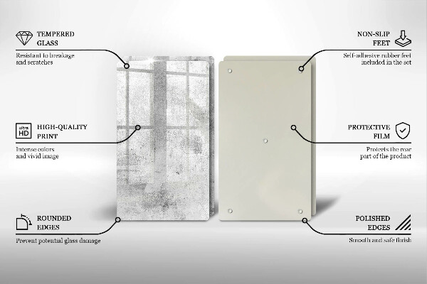 Copri piano cottura in vetro Struttura concreta