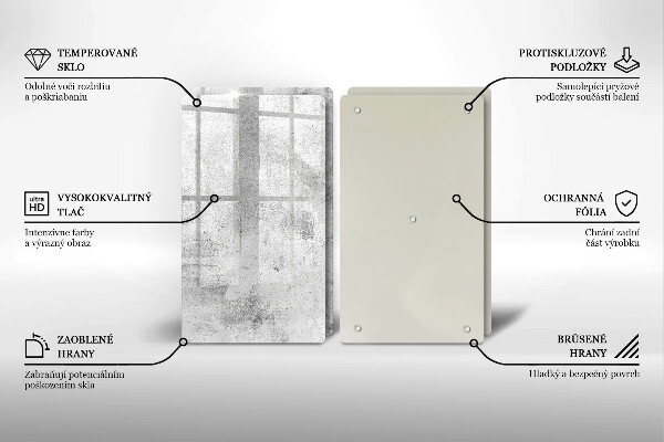 Copri piano cottura in vetro Struttura concreta