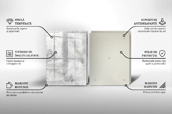 Copri piano cottura in vetro Struttura concreta