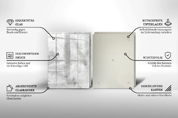 Copri piano cottura in vetro Struttura concreta