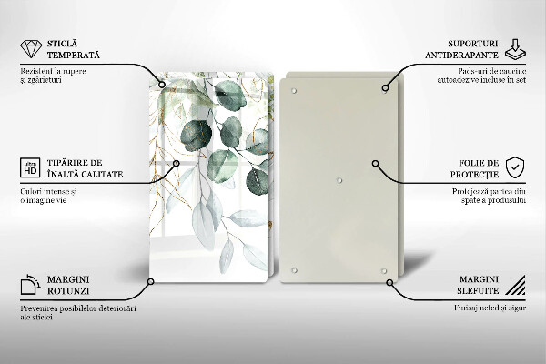 Copri piano cottura in vetro Piante dipinte