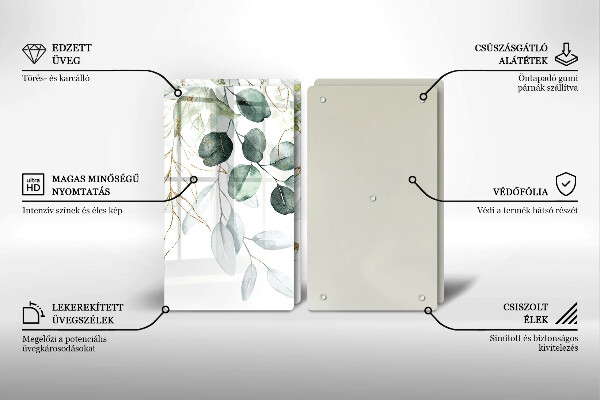 Copri piano cottura in vetro Piante dipinte