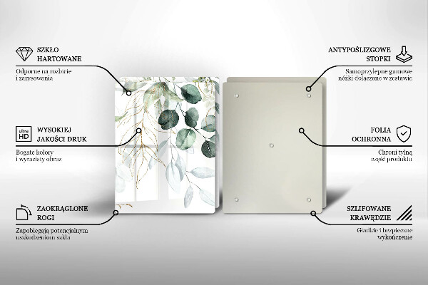 Copri piano cottura in vetro Piante dipinte