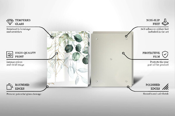 Copri piano cottura in vetro Piante dipinte