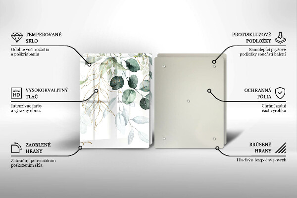 Copri piano cottura in vetro Piante dipinte