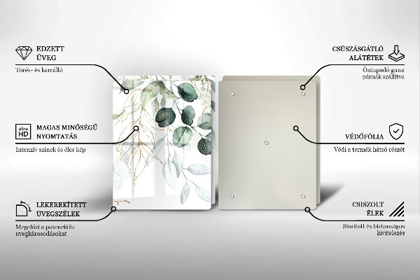Copri piano cottura in vetro Piante dipinte