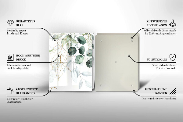 Copri piano cottura in vetro Piante dipinte