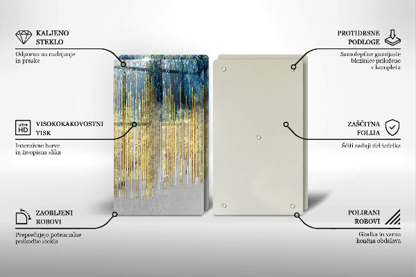 Copri piano cottura in vetro Astrazione del designer