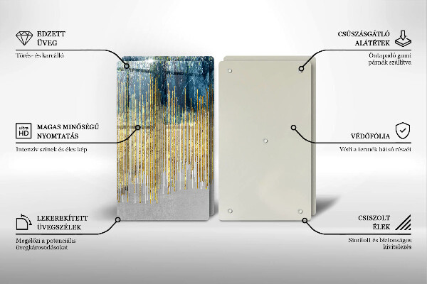 Copri piano cottura in vetro Astrazione del designer