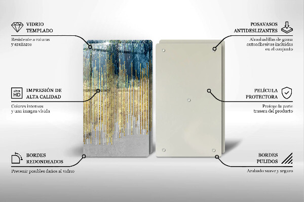 Copri piano cottura in vetro Astrazione del designer