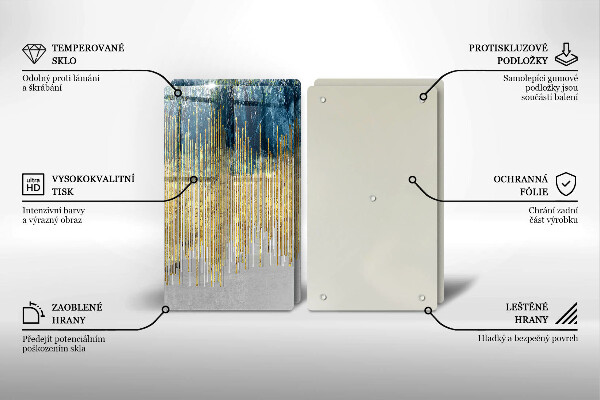 Copri piano cottura in vetro Astrazione del designer