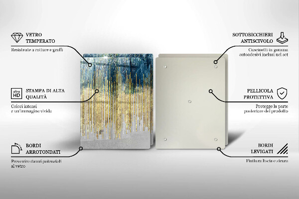 Copri piano cottura in vetro Astrazione del designer