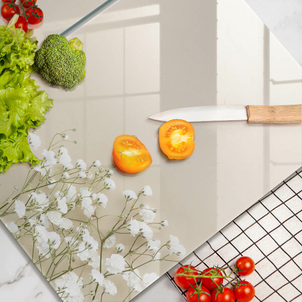 Copri piano cottura in vetro Fiori boho in gesso