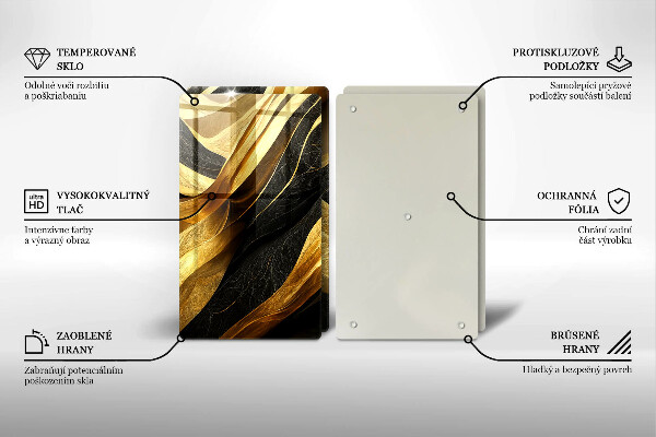 Copri piano cottura in vetro Astrazione elegante