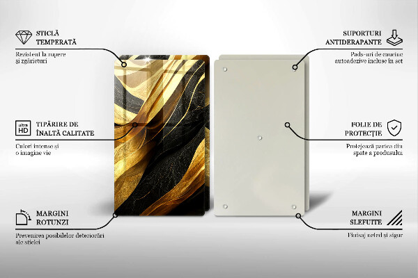 Copri piano cottura in vetro Astrazione elegante