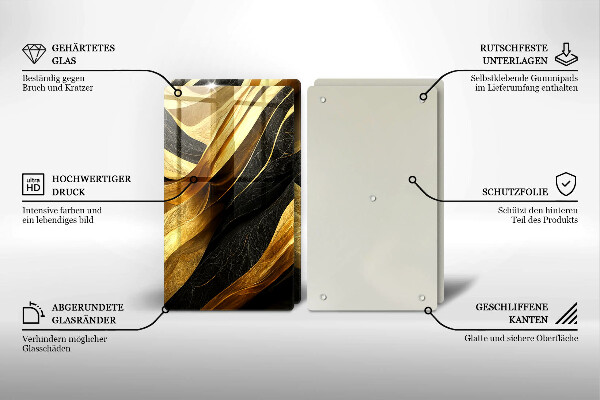 Copri piano cottura in vetro Astrazione elegante