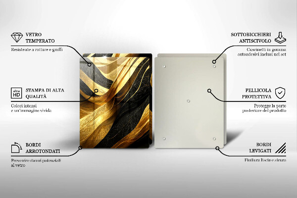 Copri piano cottura in vetro Astrazione elegante