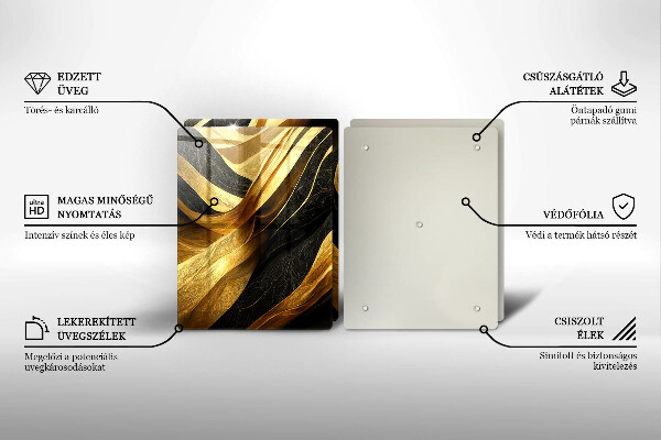 Copri piano cottura in vetro Astrazione elegante