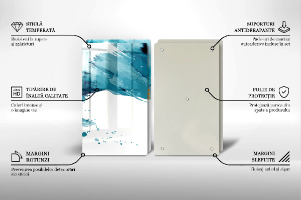 Copri piano cottura in vetro Macchie blu