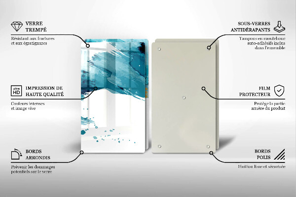 Copri piano cottura in vetro Macchie blu