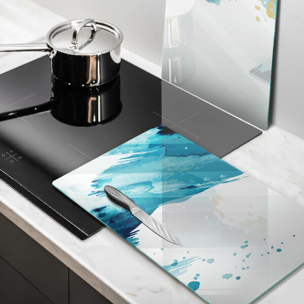 Copri piano cottura in vetro Macchie blu