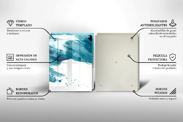 Copri piano cottura in vetro Macchie blu