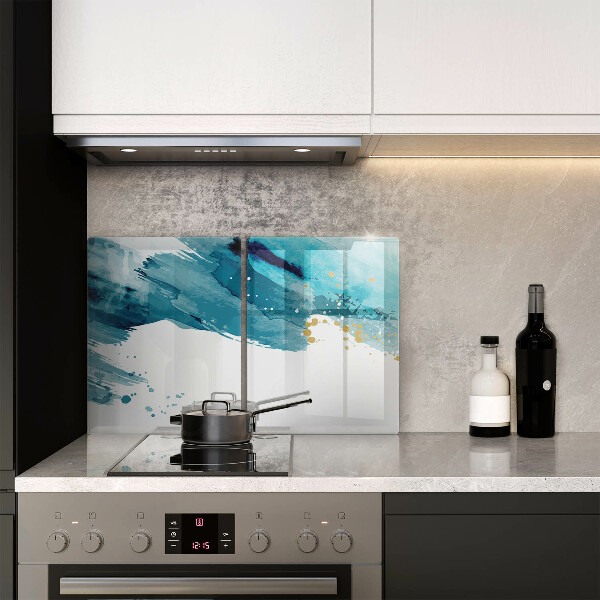 Copri piano cottura in vetro Macchie blu