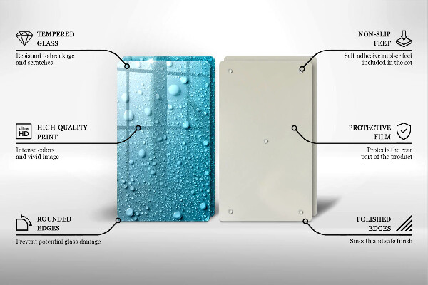 Copri piano cottura in vetro Gocce d'acqua