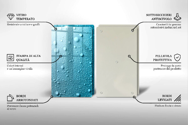Copri piano cottura in vetro Gocce d'acqua
