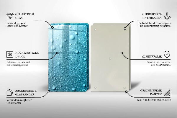 Copri piano cottura in vetro Gocce d'acqua