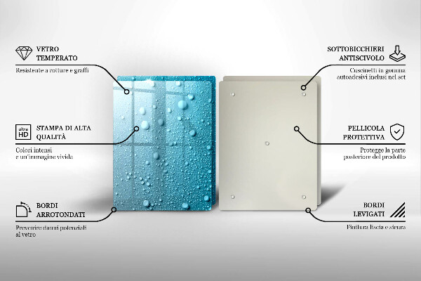 Copri piano cottura in vetro Gocce d'acqua