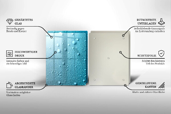 Copri piano cottura in vetro Gocce d'acqua