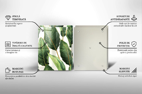 Copri piano cottura in vetro Foglie di banana