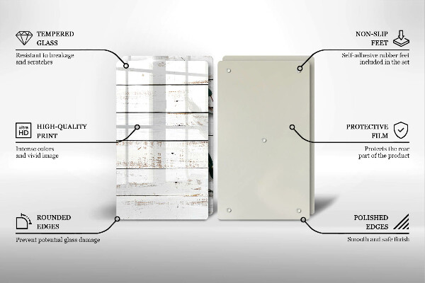 Copri piano cottura in vetro Vecchie tavole e foglie