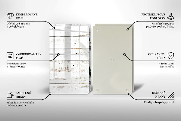 Copri piano cottura in vetro Vecchie tavole e foglie