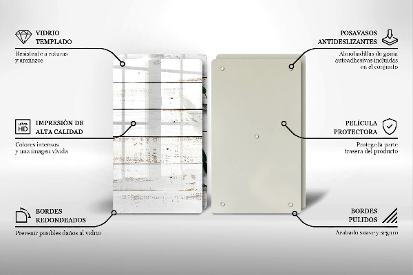Copri piano cottura in vetro Vecchie tavole e foglie